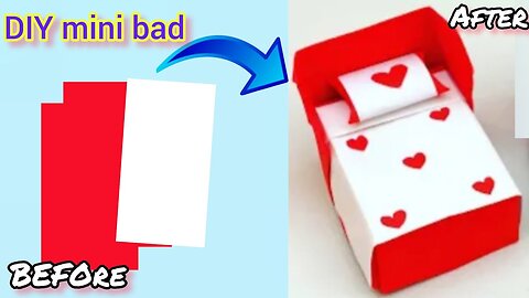 How to make Origami Bed / DIY school project / Easy Origami Bed / Paper Craft For Home