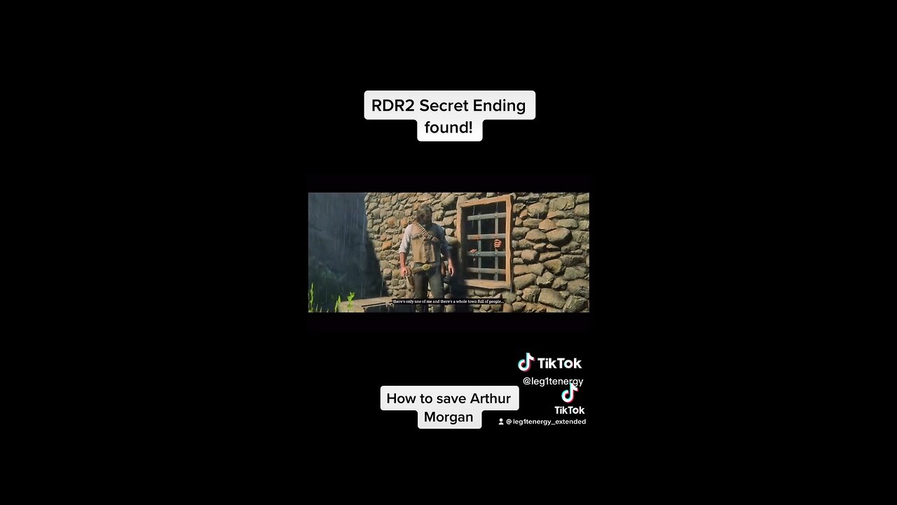 How to save Arthur Morgan rdr2 secret ending