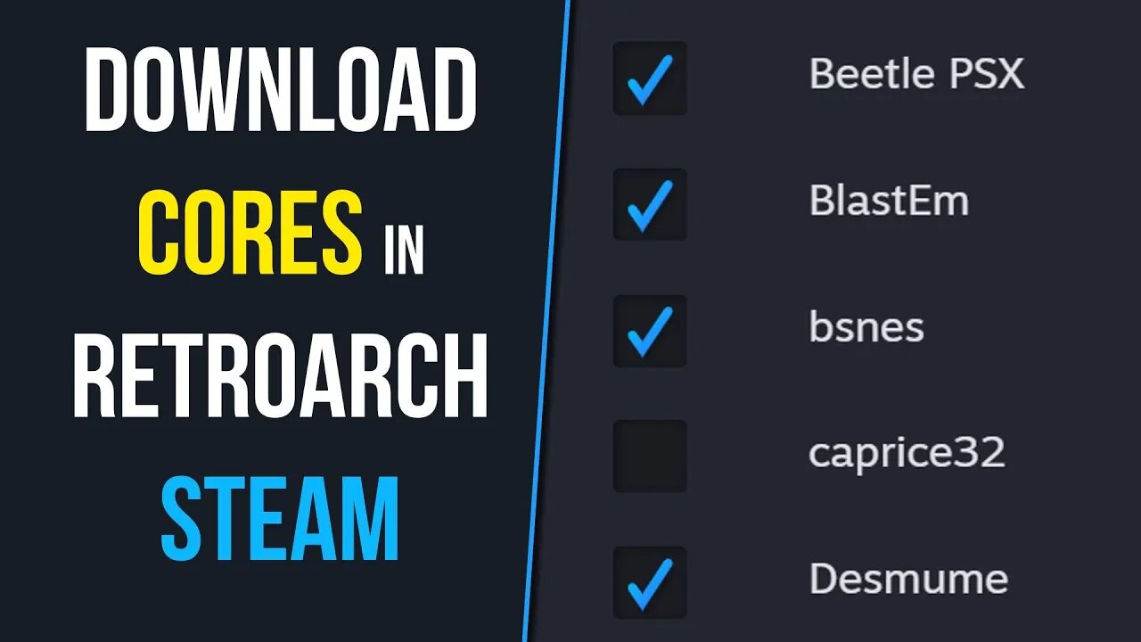 How to Install/Download Cores in RetroArch Steam