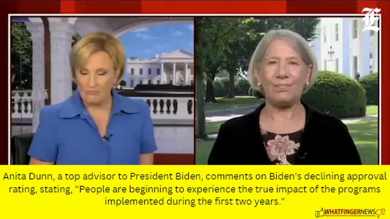 Anita Dunn, a top advisor to President Biden, comments on Biden's declining approval rating