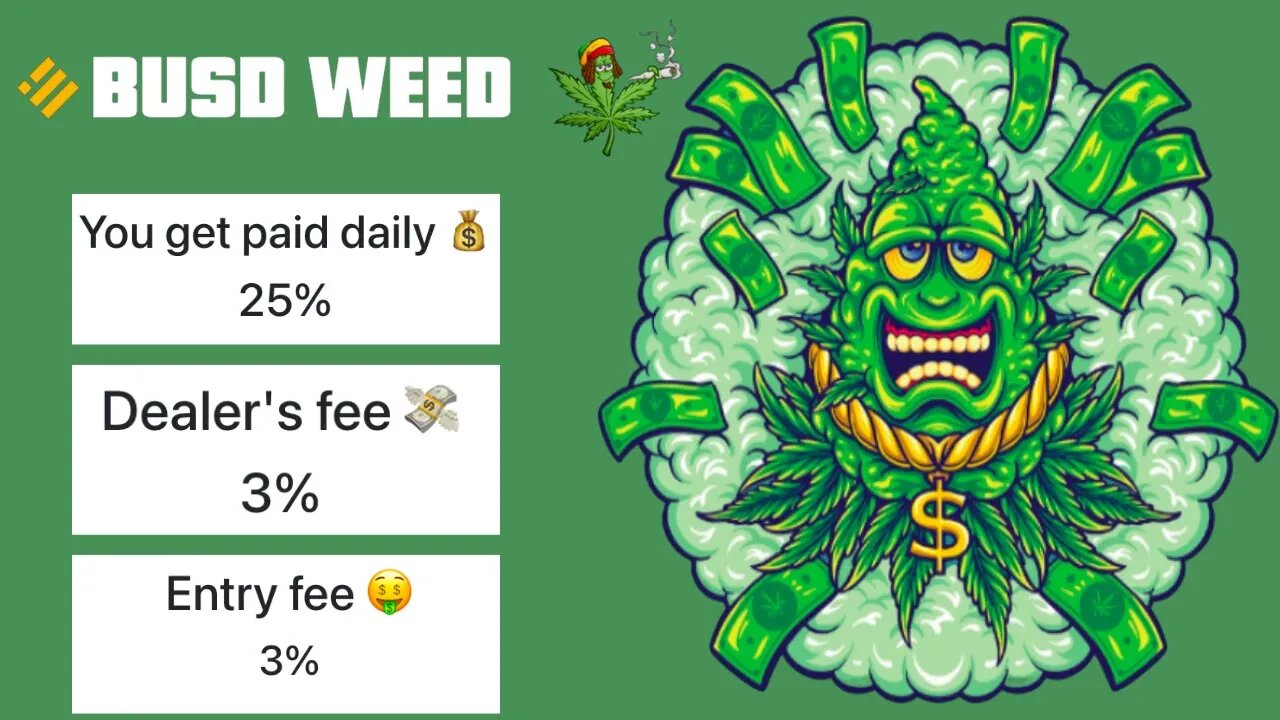 BUSD WEED Review BUSD Fixed 25% ROI | Launching 2PM UTC 17/08/2022