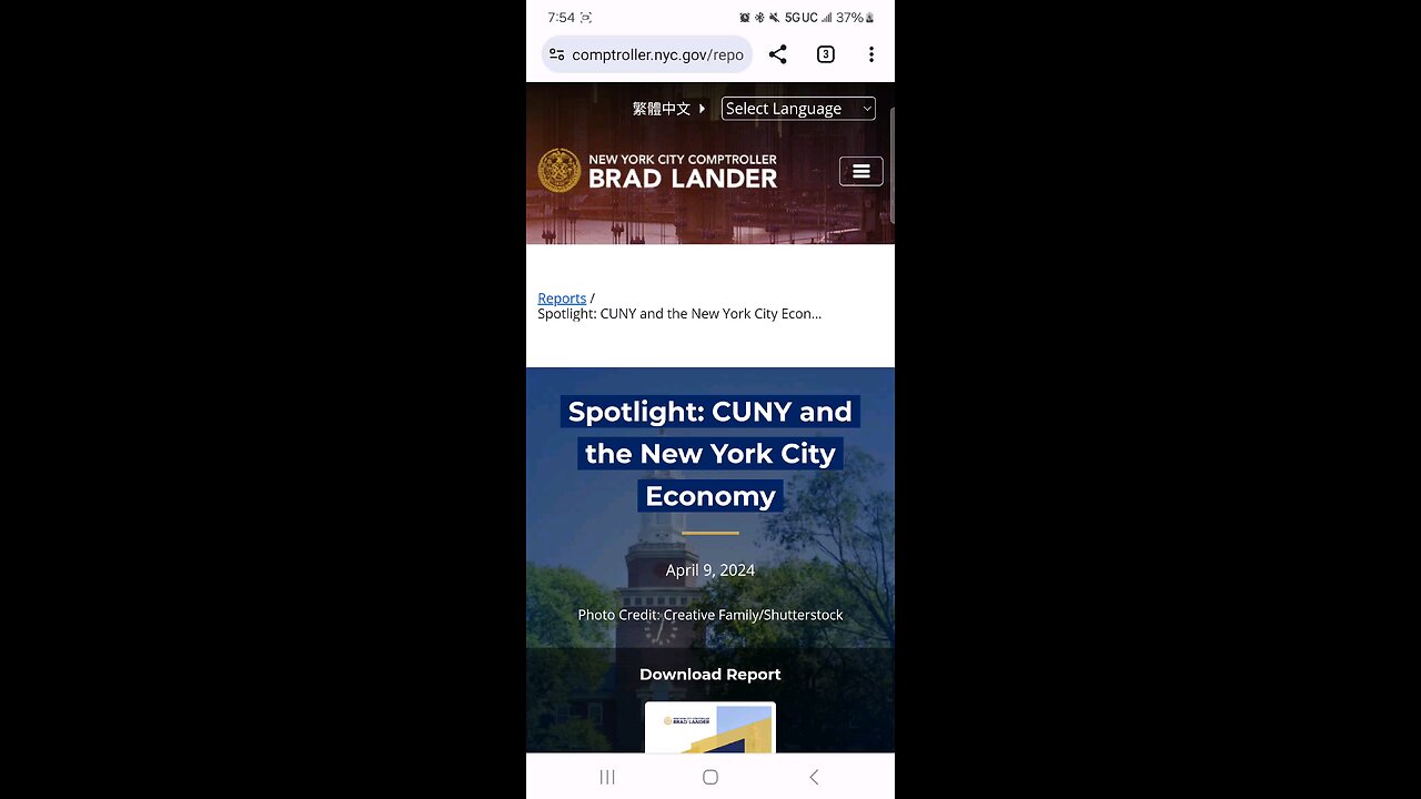 NYC Comptroller Report : Spotlight: CUNY and the New York City Economy