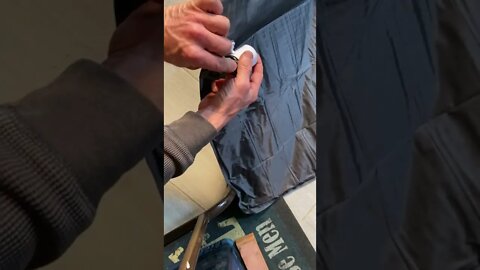 Tiny backpacking air pump, 3 oz w a light also!