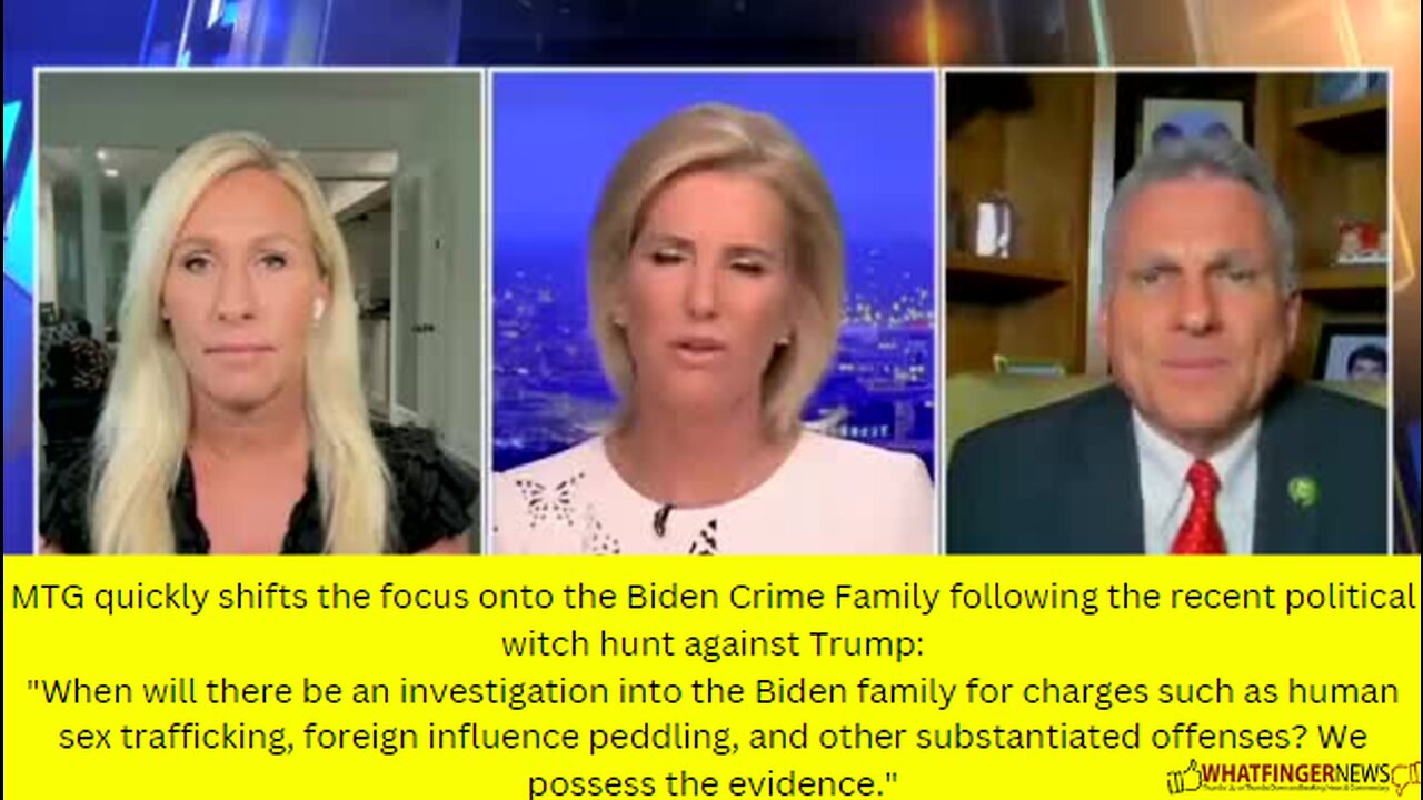 MTG quickly shifts the focus onto the Biden Crime Family following the recent political witch hunt