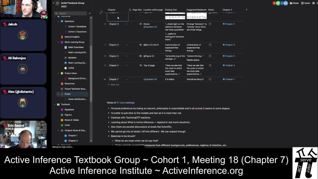 ActInf Textbook Group ~ Cohort 1 ~ Meeting 18 (Chapter 7, part 2)