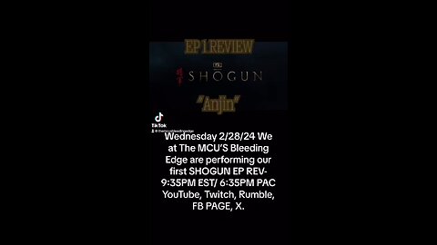 SHOGUN EP 1 Review LIVE Wednesday 2/28/24 #shogun #fx #hulu #jamesclavell #hiroyukisanada