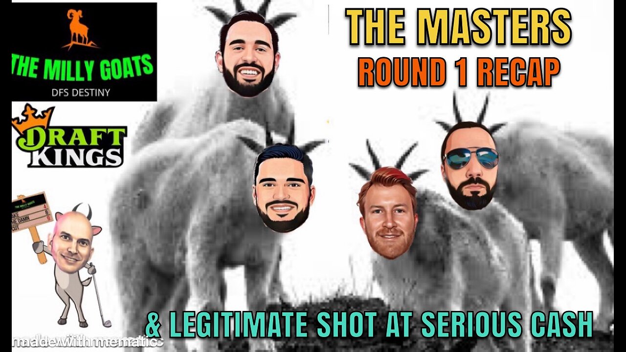 🟢 LIVE: The Masters Round 1 Round-up, WE MAY WIN THE DRAFTKINGS MILLY!!