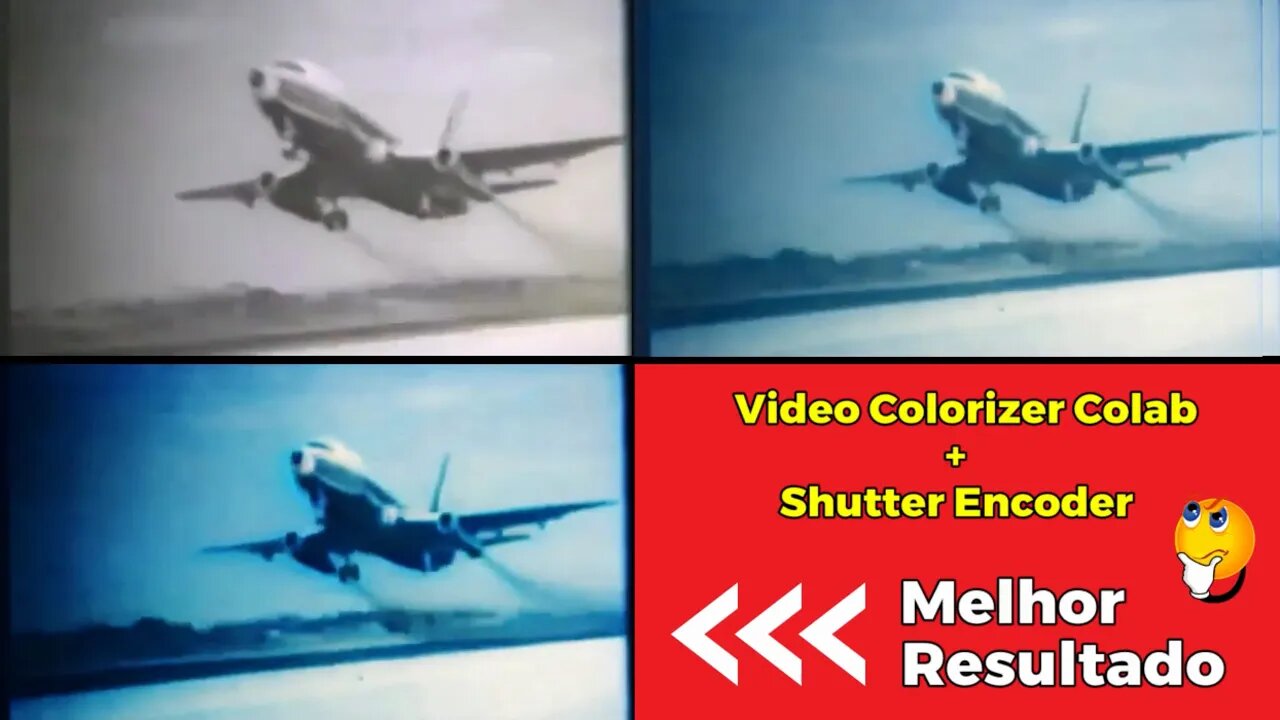 Propaganda da VASP Colorida por Video Colorizer Colab + Shutter Encoder #colab #shutterencoder
