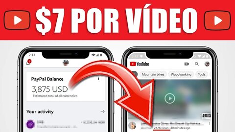 Ganhe $6,95 por vídeo do YouTube que você assiste (ganhe dinheiro assistindo a vídeos do YouTube)