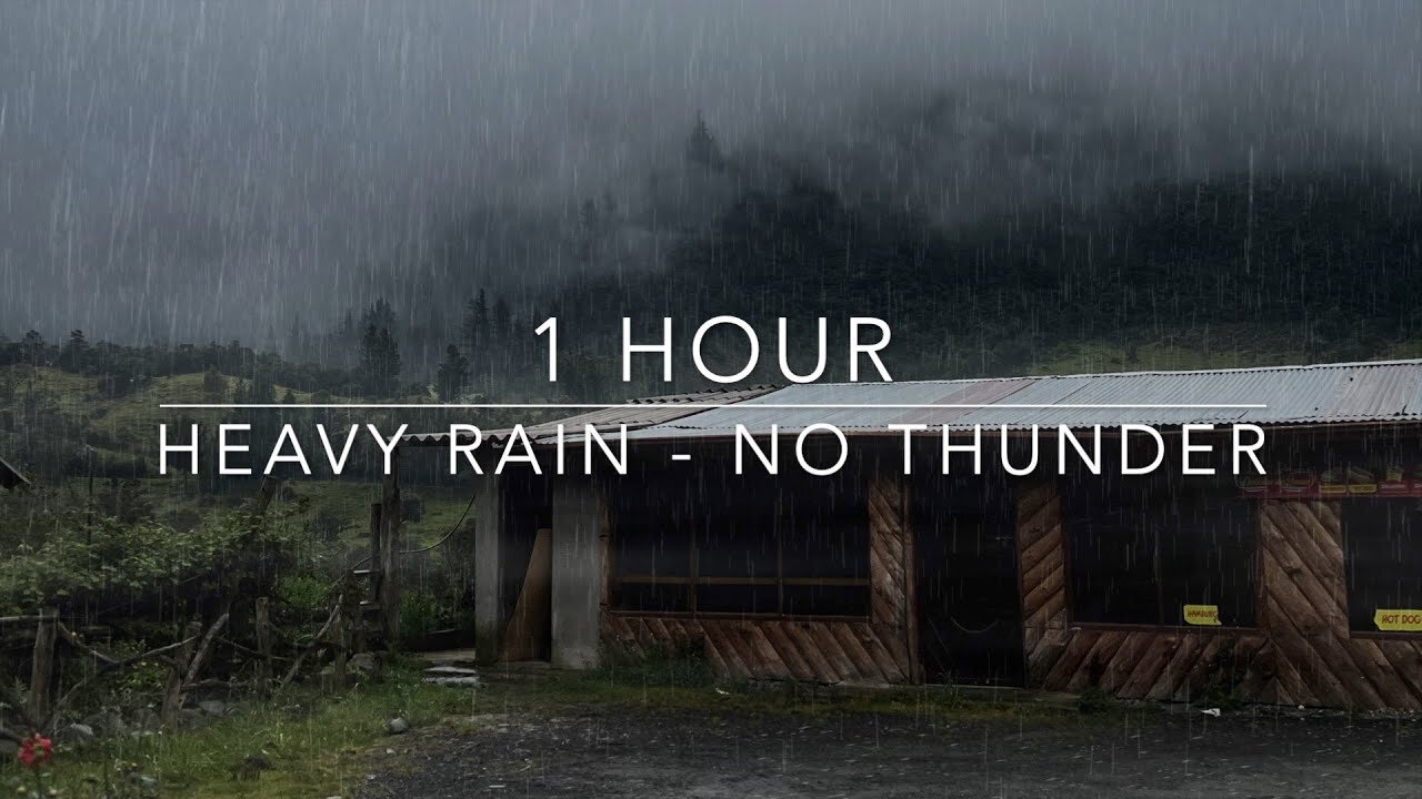 Heavy Rain No Thunder - Heavy Rain Without Thunder - Rain Sounds For Sleep