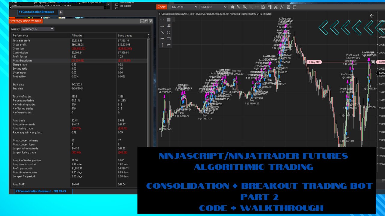 NINJATRADER/NINJASCRIPT CONSOLIDATION + BREAKOUT FUTURES TRADING ALGORITHM BOT CODE + WALKTHROUGH