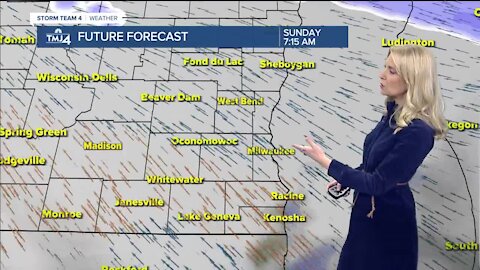 Mixed precipitation on Sunday