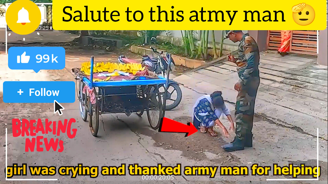 SALUTE TO THIS ARMY MAN | Self Defence, Help Others, Humanity, Good People, Social Awareness Video