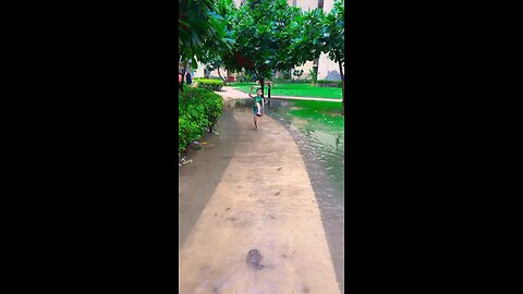 Wet Adventures: Conquering Waterlogged Roads on Foot! 💦🚶‍♀️