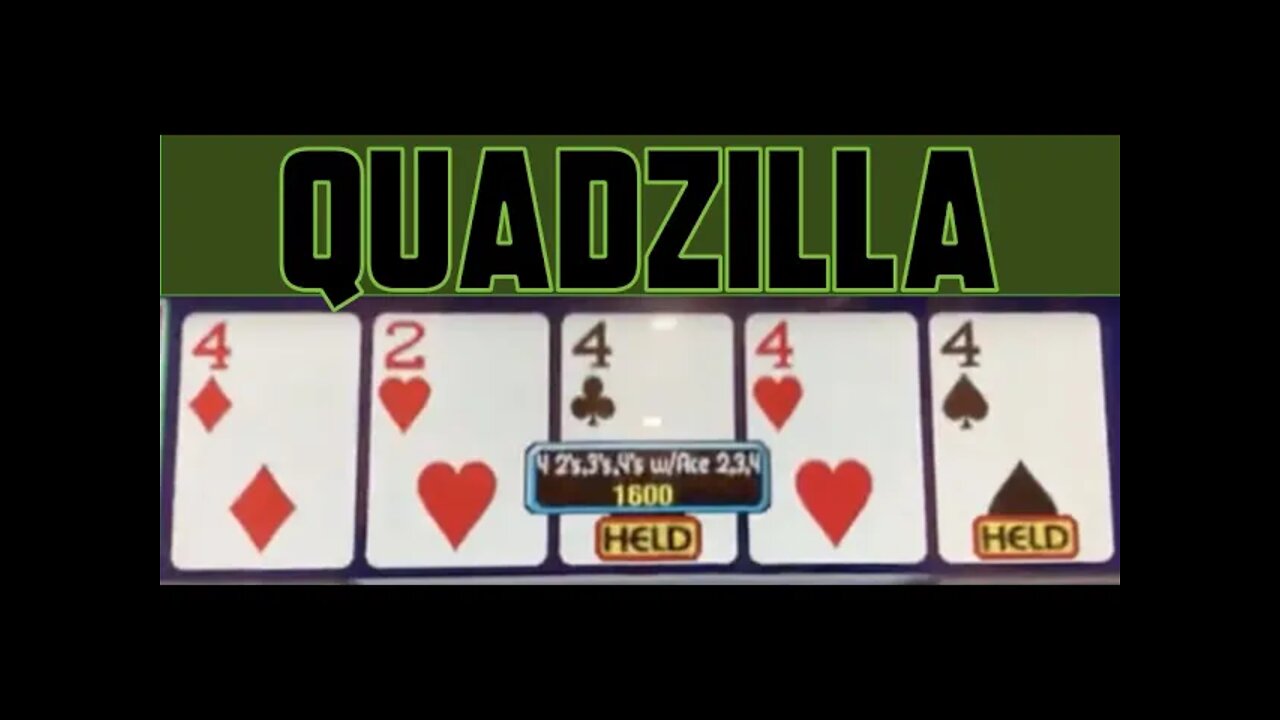 Quad four's with a kicker | Super Times Pay #VideoPoker