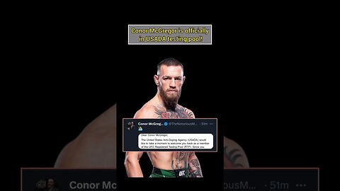 Conor McGregor is officially in USADA testing pool! #shorts