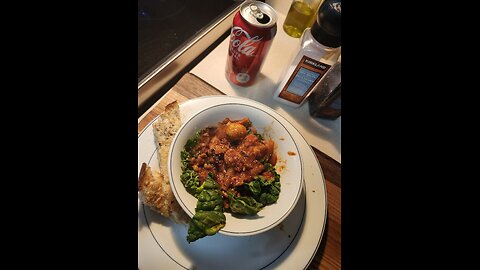 1 of 2 Carrots, Celery, Potato, Tomato, Bok Choy Stew With Garlic Bread