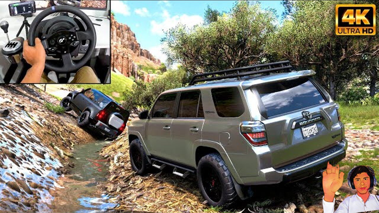 Toyota 4Runner & Land Rover Defender _ OFFROAD CONVOY _ Forza Horizon 5_Thrustmaster T300RS gameplay