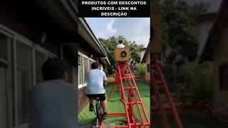 pai engenheiro fez uma montanha russa pro filho 😮😮😮