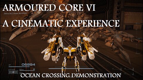 ARMOURED CORE VI - BEAUTIFUL HD CINEMATIC GAMEPLAY - OCEAN CROSSING BOSS 2023