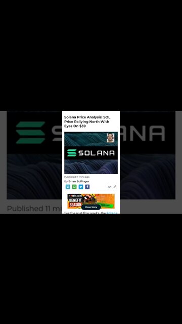 Solana Price Analysis: SOL Price Rallying North With Eyes On $59 #cryptomash #ytshorts #cryptonews