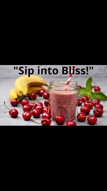 "Sip into Bliss: The Irresistible Chocolate Cherry Almond Smoothie!" 🍒🍫🥤