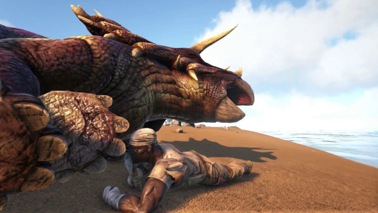 When you tame your first trike in Ark... [Cinematic]