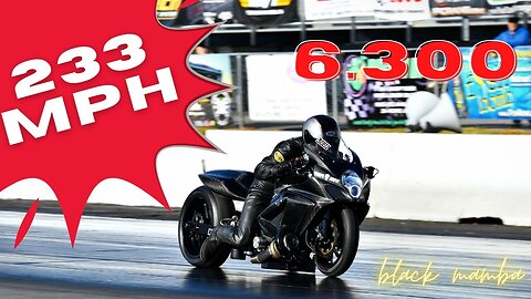 Turbo GSXR 1000 Black Mamba breaks the World Record!!! Fastest No Bar Motorcycle 6.300 at 233mph