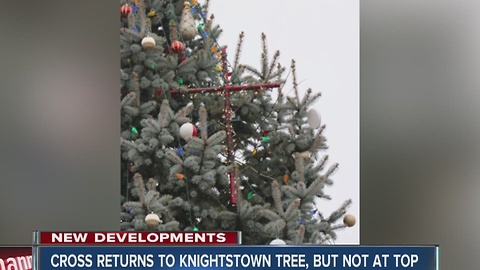 Cross returns to Knightstown Christmas Tree - just not on top