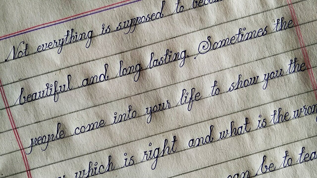 Very beautiful and stylish cursive handwriting|Cursive handwriting for beginners