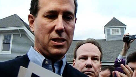 Santorum on his way to mass