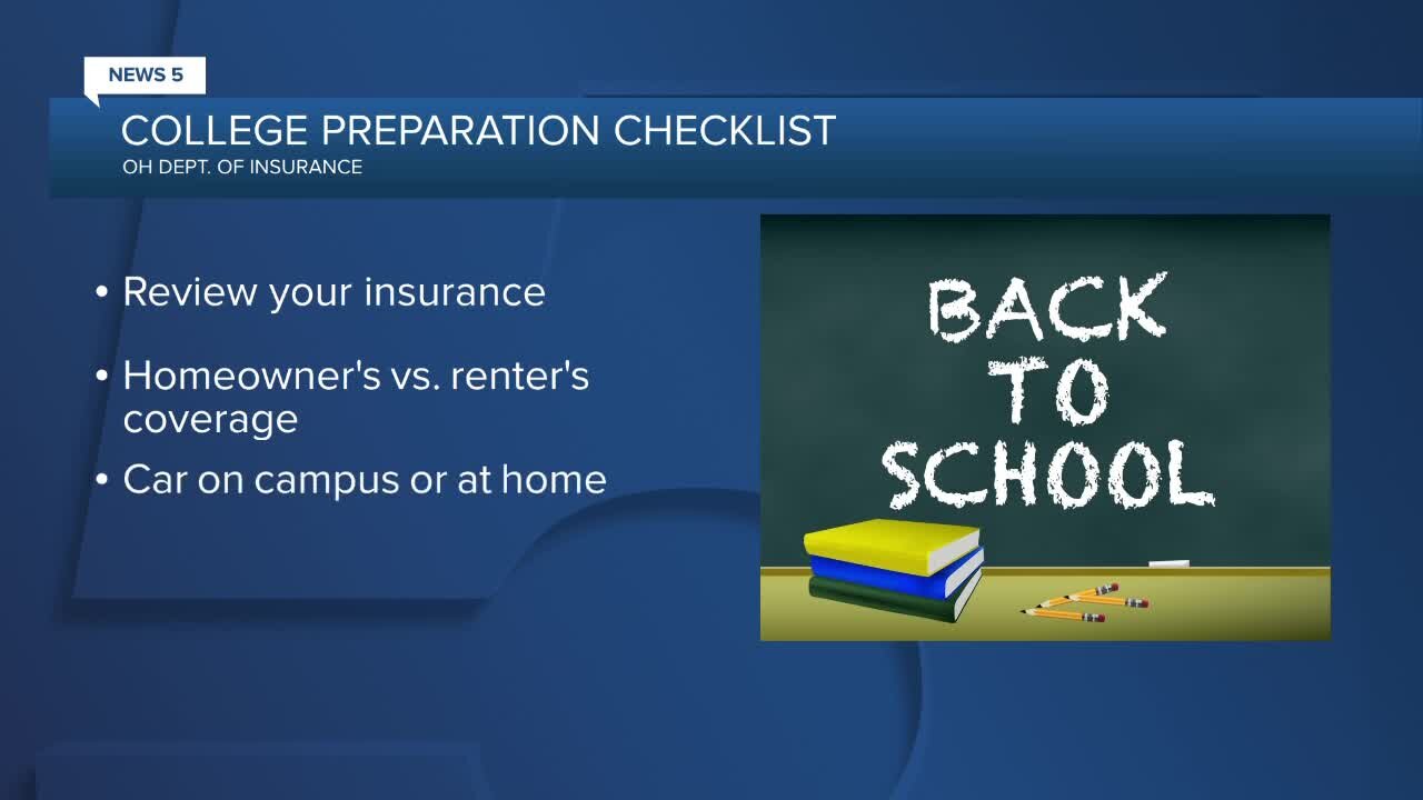 Ohio Department of Insurance issues reminder for parents of college students