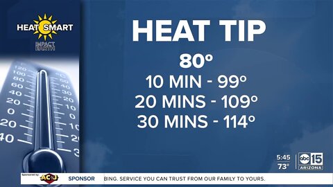 How fast can the inside of a car get dangerously hot?