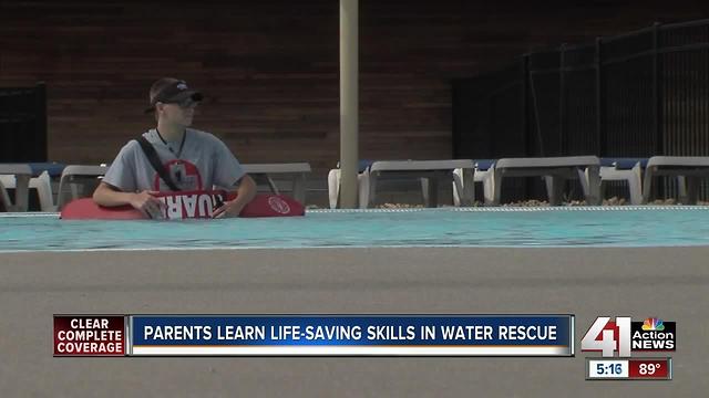Parents learn life-saving skills in water rescue