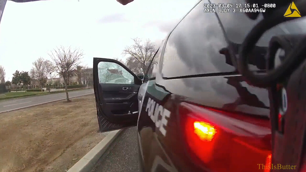 Body cam shows Fresno officer shot in the vest, suspect killed, during shootout after a police chase