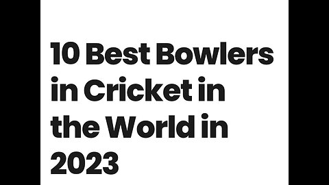 10 Best Bowlers in Cricket in 2023