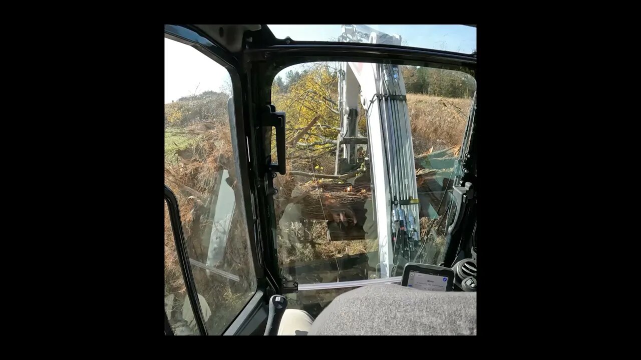 Preview of recent land management project Nov 2021 bobcat e42 r2 series excavator land clearing!