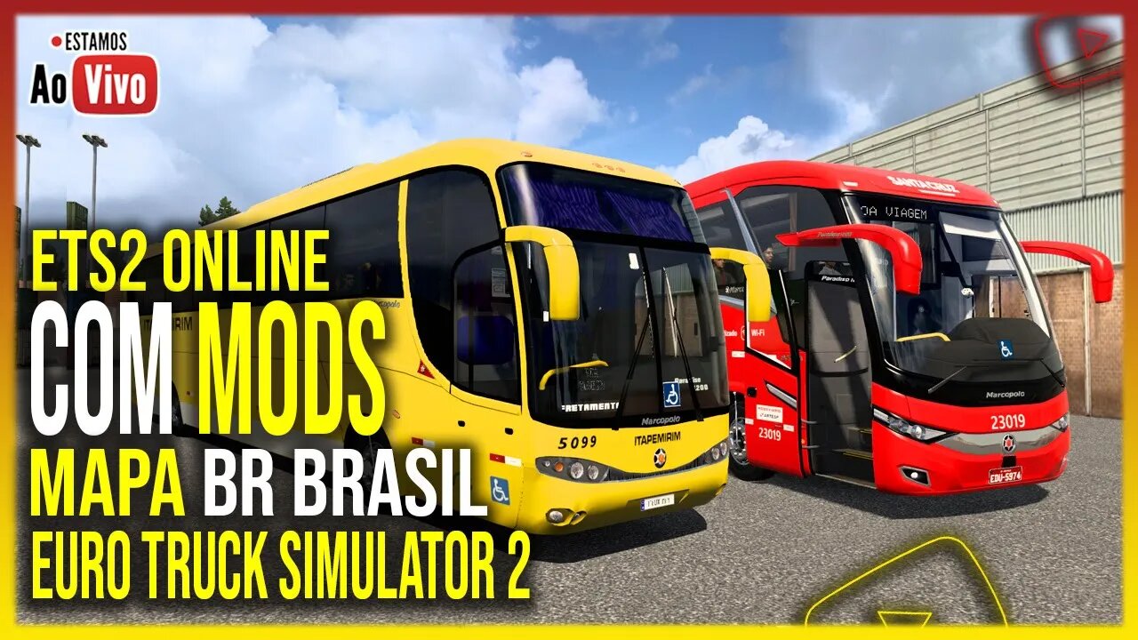 🔴 ETS2 1.44 MULTPLAYER MAPA BR BRASIL COM ONIBUS EURO TRUCK SIMULATOR 2 1.44