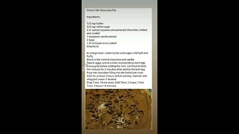French silk chocolate pie