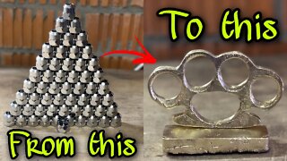 How to Make Knuckles From Scrap Brass #devilforge #brass