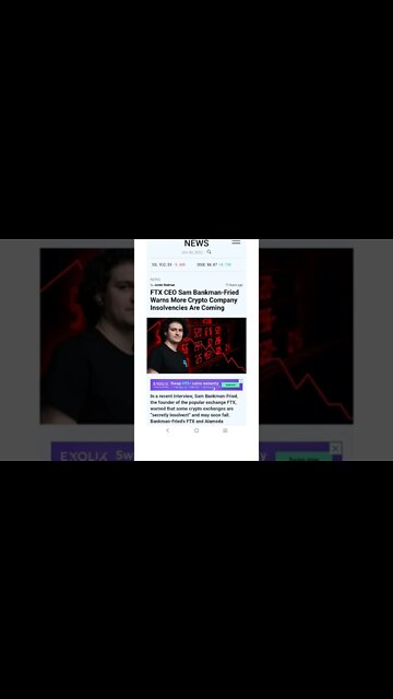 FTX CEO Sam Bankman-Fried Warns More Crypto Company Insolvencies Are Coming #cryptomash #ytshorts