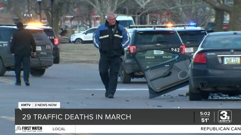 Nebraska traffic fatalities tripled in March compared to March 2021