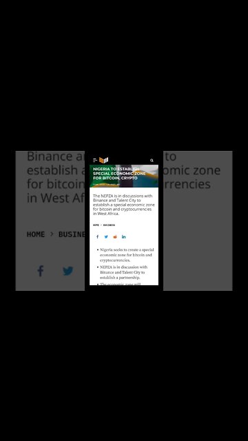 NIGERIA TO ESTABLISH SPECIAL ECONOMIC ZONE FOR BITCOIN #cryptoshortsnews #bitcoin #nigeria #viral