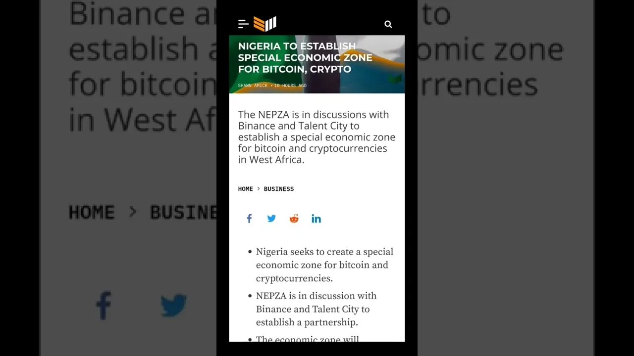 NIGERIA TO ESTABLISH SPECIAL ECONOMIC ZONE FOR BITCOIN #cryptoshortsnews #bitcoin #nigeria #viral