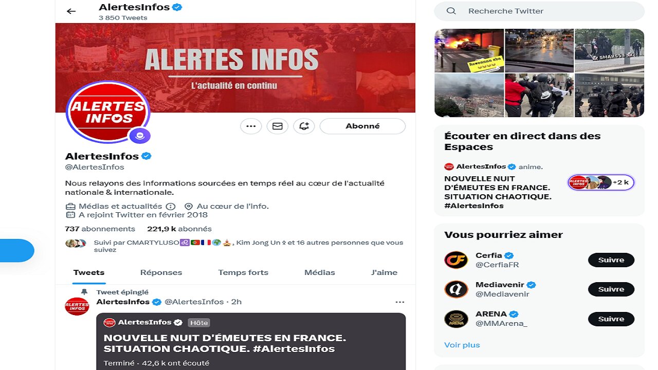 Riots in France - Situation update from Twitter feed 06/29/23