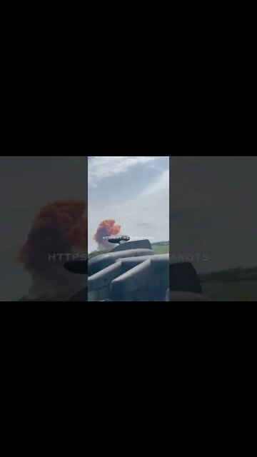 🇺🇦🇷🇺 Russian Helicopter View Of The Explosion Of A Train With Ammonium Nitrate Near Kramatorsk!