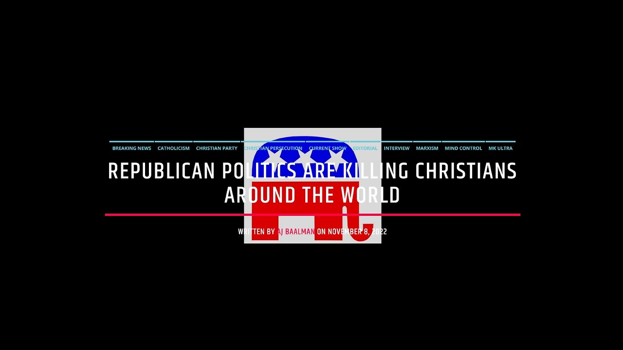 Republican Politics Are Killing Christians Around The Globe