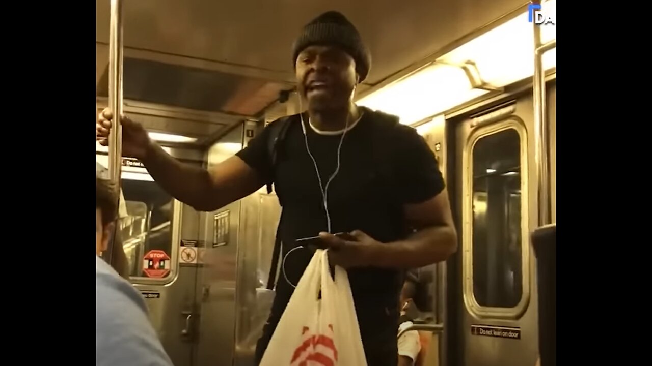 Guy on train goes full racist on little kid!