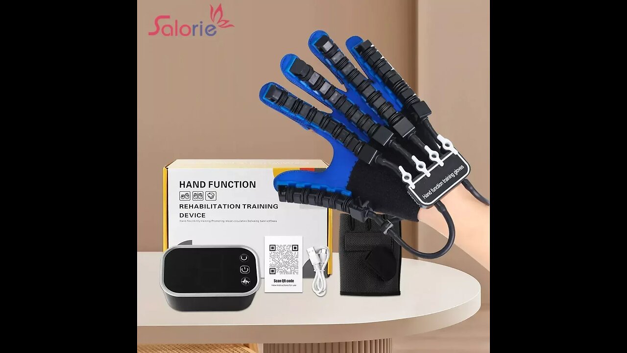 Left & Right Hand Finger Rehabilitation Exerciser Robot Gloves