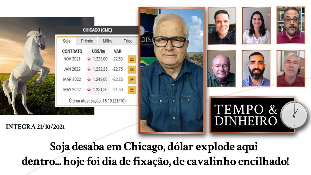 Soja desaba em Chicago, dólar explode aqui dentro.. hoje foi dia de fixação, de cavalinho encilhado!